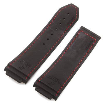 Hublot black alligator rubber strap 21mm x 19mm (12